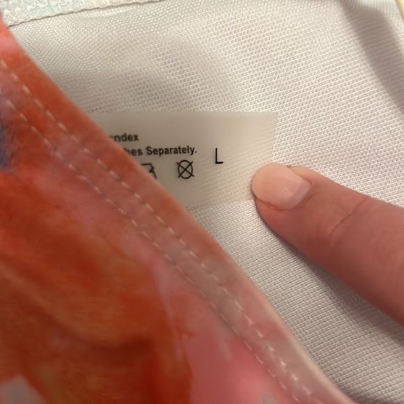 SHEIN Tie Dye Cut Out One-Piece Swimsuit - Picture 6 of 6